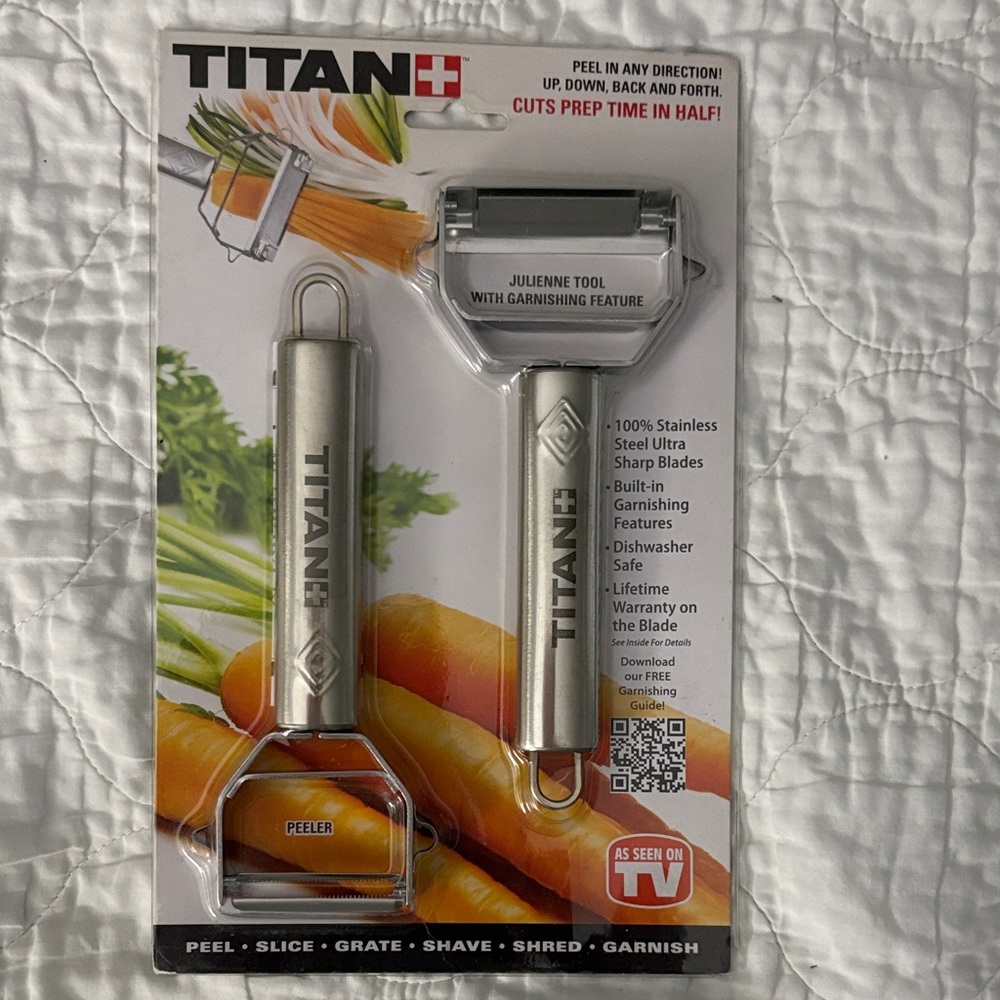 Titan Stainless Steel Peeler and Julienne Tool